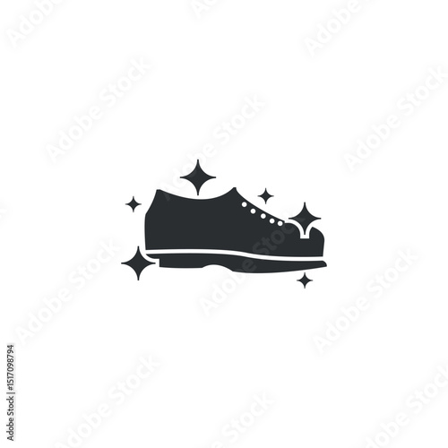 flat design vector washing shoes, clean shoes.