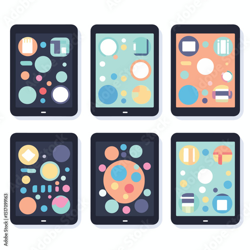Professional Tablet and Bubble Gadget Social Media Icon Set for Marketing Campaigns