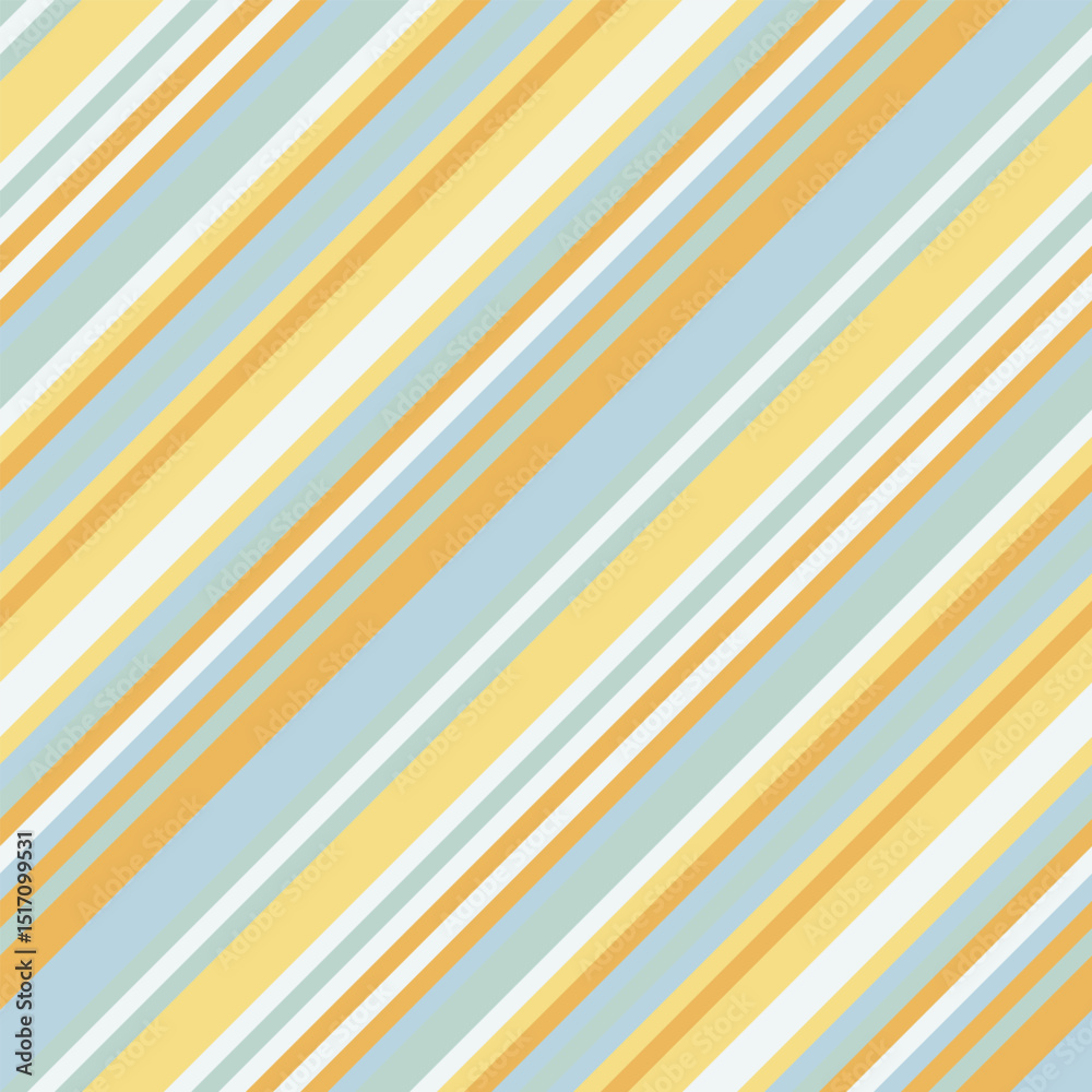 Obraz premium Vibrant diagonal stripes in pastel yellow, light blue, and white create a cheerful, seamless pattern.