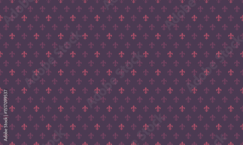 Elegant purple and pink fleurdelis pattern.  Perfect for textile designs, wallpaper, website backgrounds, or any project needing a touch of sophisticated vintage charm.