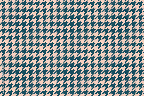 Elegant teal and blush pink houndstooth pattern.  Perfect for textile design, website backgrounds, or fashion projects.