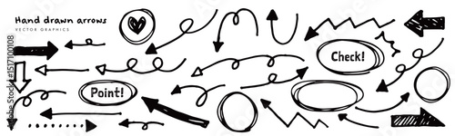 デザインのアクセントに！矢印素材