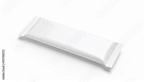 Blank silver chocolate bar foil wrap mockup, gray background