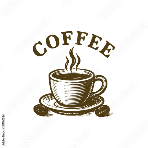 cup of coffee with beans