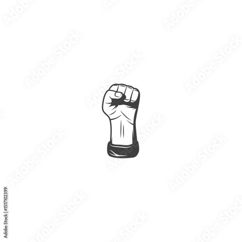 hand with fist Icon flat vector design