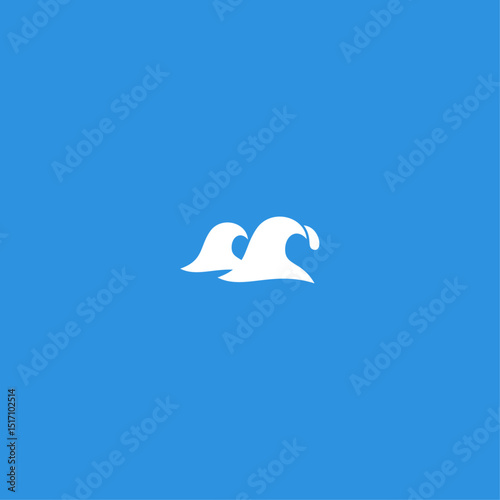 Water wave Icon flat vector design
