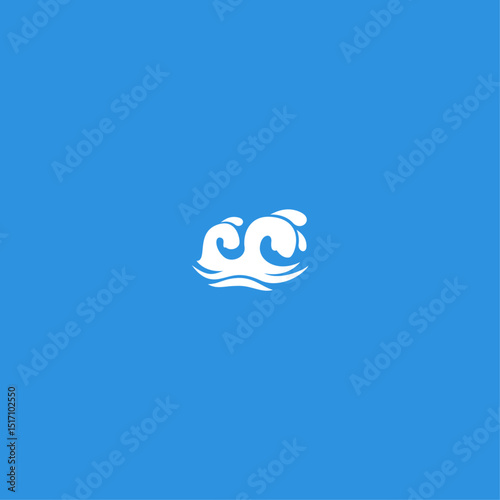 Water wave Icon flat vector design