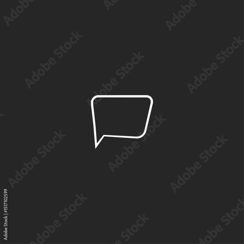Chat bubble Icon flat vector design