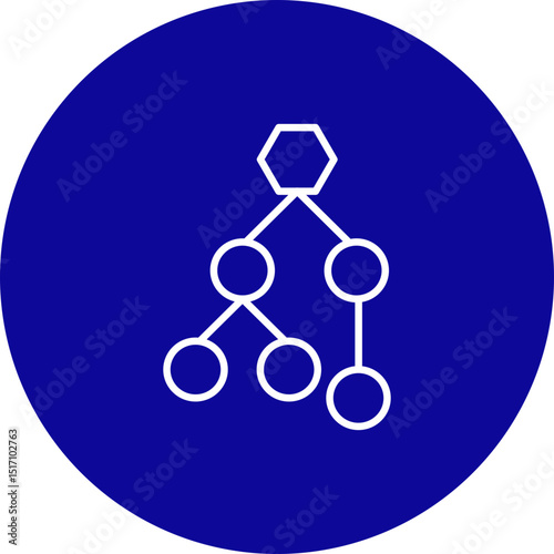 Network Vector Line Blue Circle Icon Design