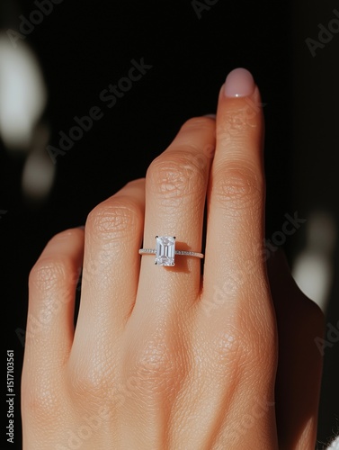 Wallpaper Mural Luxury Ring Model Portrait with Elegant Jewelry Accessories Torontodigital.ca