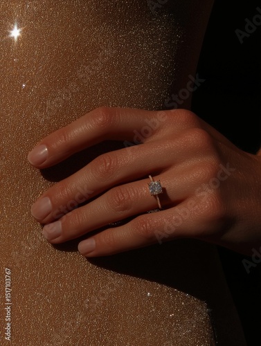 Wallpaper Mural Luxury Ring Model Portrait with Elegant Jewelry Accessories Torontodigital.ca