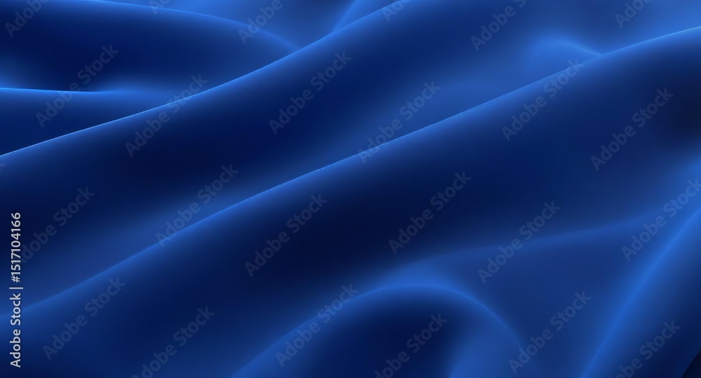 Obraz premium Abstract Deep Blue Wavy Pattern Background, Generative AI