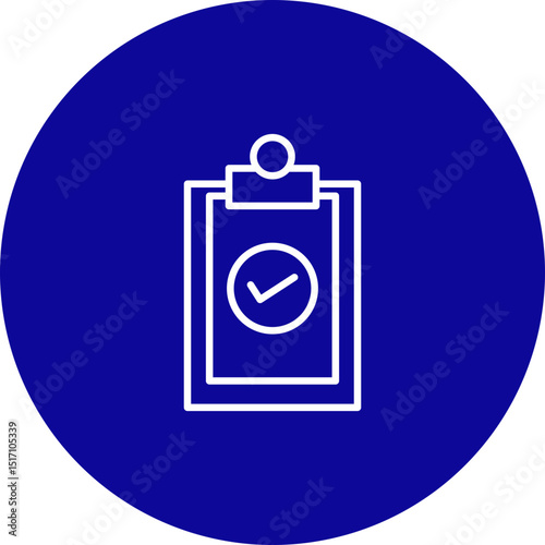 Survey Vector Line Black Circle Icon Design
