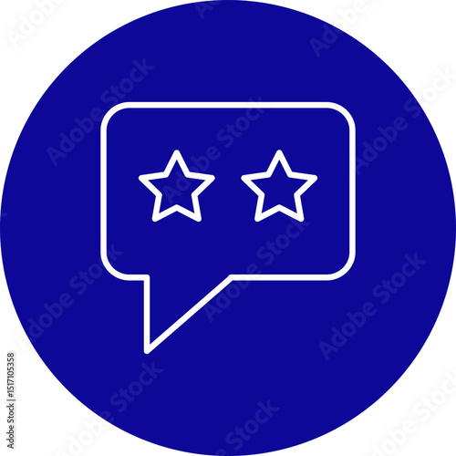 Review Vector Line Black Circle Icon Design
