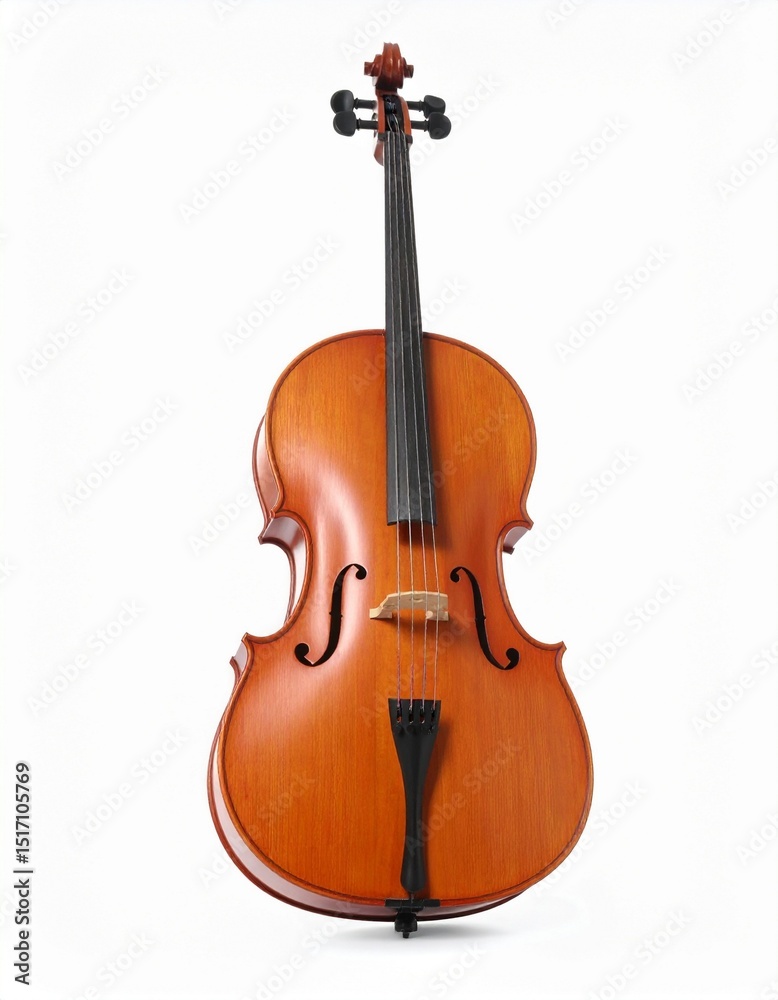Obraz premium Beautiful cello isolated on white. Classic musical instrument