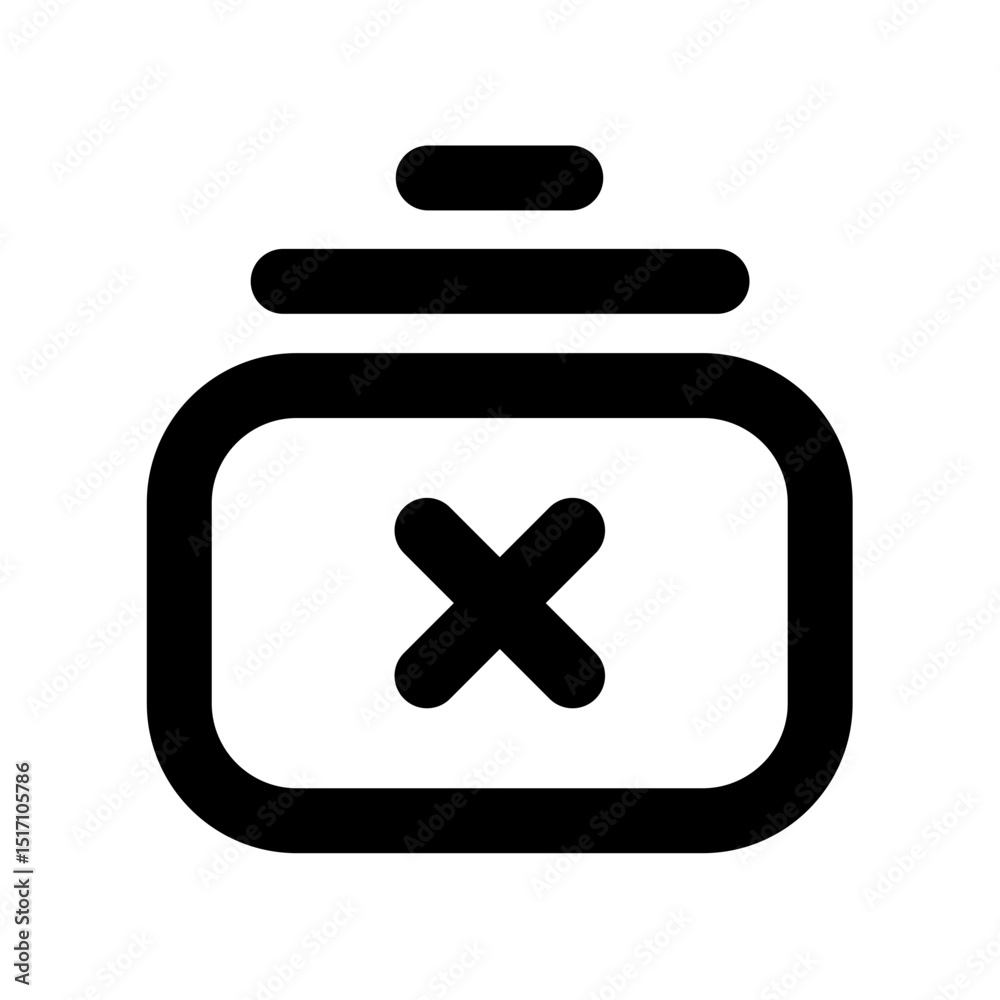 Obraz premium Delete Line icon