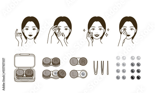 A female character who wears contact lenses and color lenses