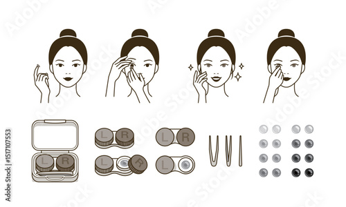 A female character who wears contact lenses and color lenses