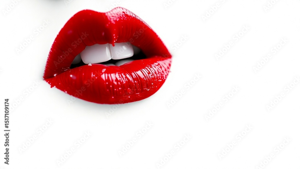 Obraz premium A close up of a red lip