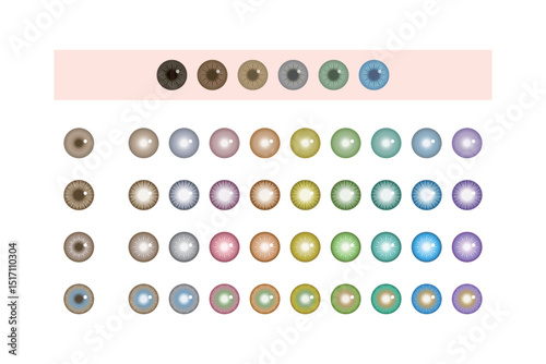 Color lenses of various types and colors
