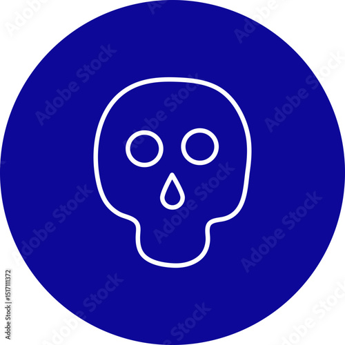 Dead  Blue Circle  Icon Design