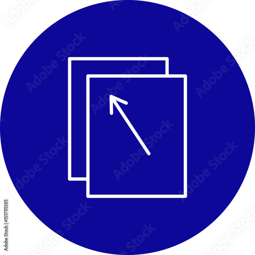 Duplicate  Blue Circle  Icon Design