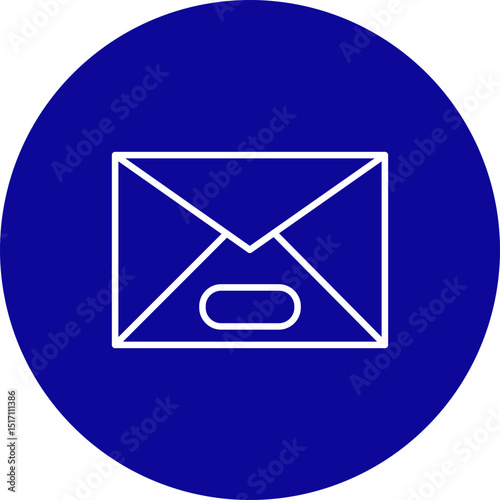 Email  Blue Circle  Icon Design
