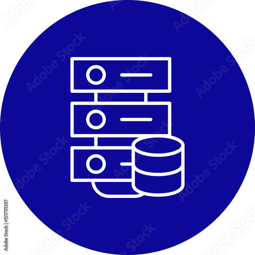 Data  Blue Circle  Icon Design