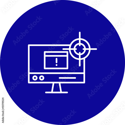 Targeted  Blue Circle  Icon Design