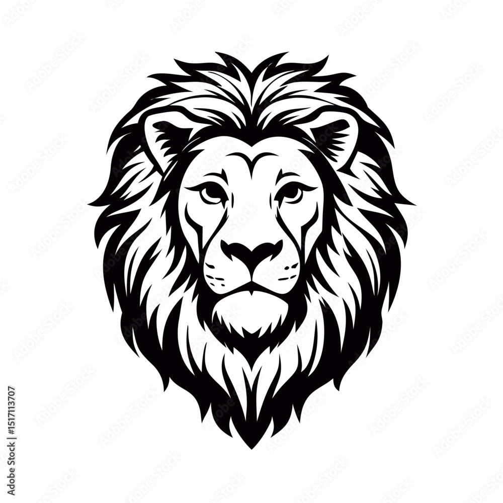 Fototapeta premium ライオンの頭部アイコン.