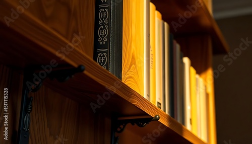 bookshelf with several books on top of it