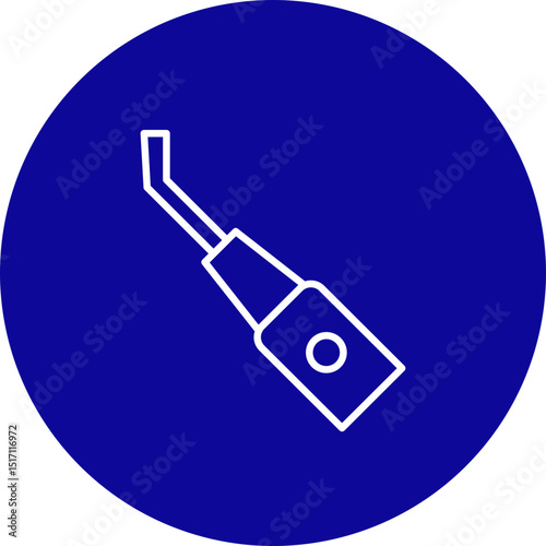 Dental Irrigator Vector Blue Circle Icon Design