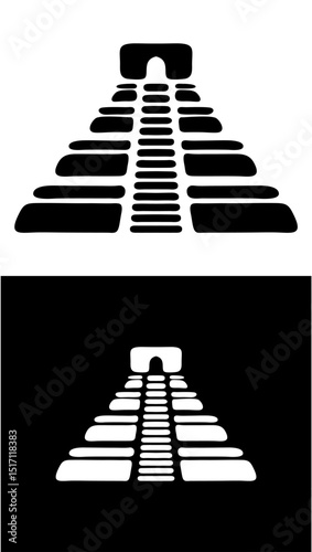 vector temple silhouette