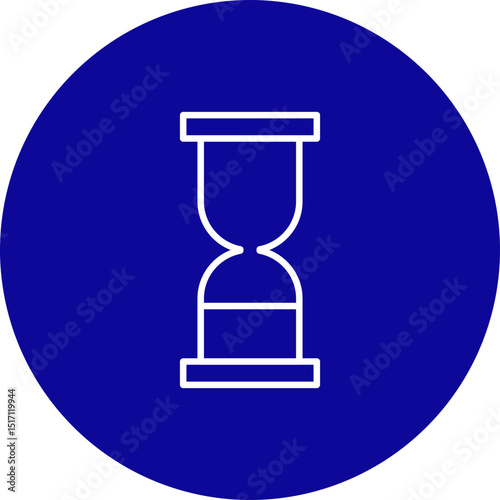 Hourglass  Vector Blue Circle Icon Design