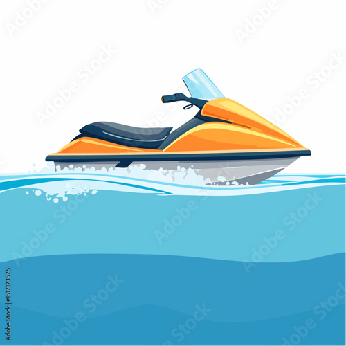jet ski flying above the sea surface