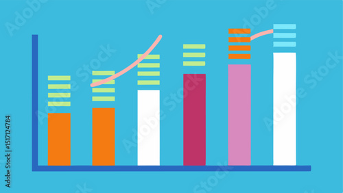 Gene Expression Bar Graph A graph showing levels of gene expression with ascending bars indicating how different genes can be activated or suppressed.