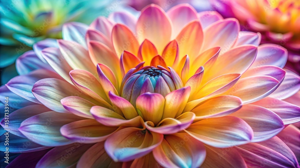 Fototapeta premium Delicate petals unfolding , colorful, close-up, colorful, close-up, garden fresh