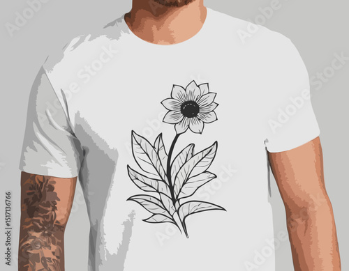 Streetwear graphic tee flower design templates. There are unique and aesthetic urban element streetwear design Collection are perfect for creating Custom Printed Clothi