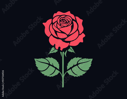 Vintage illustration of rose flower with pixel style t shirt design, vector graphic, typographic poster or tshirts street wear and Urban style