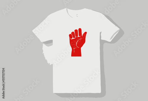 Motivational quote illustration of red hand t shirt design, vector graphic, typographic poster or tshirts street wear and Urban style
