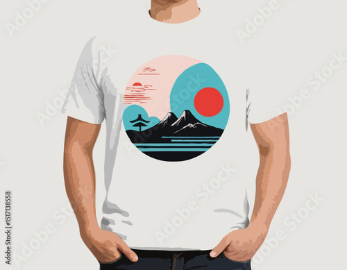Futuristic aesthetic illustration of japan edition t shirt design, vector graphic, typographic poster or tshirts street wear and Urban style