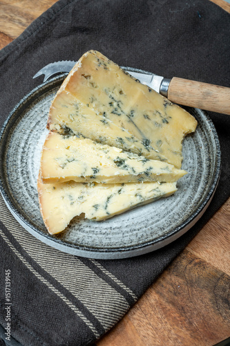 Cheese collection, English cow milk semi-soft, crumbly old stilton blue cheese