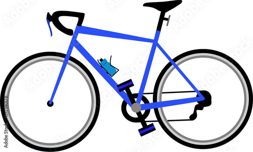 Blue bicycle vector illustration 