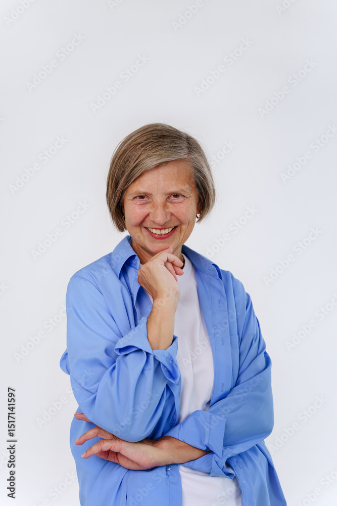 Woman in casual clothes in the studio Woman in casual clothes in the studio