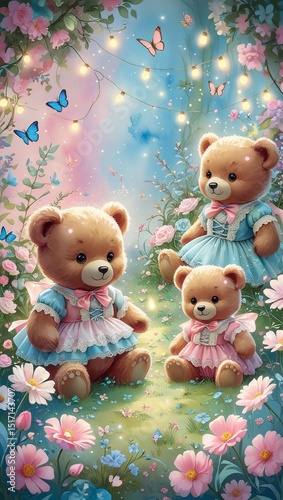 two teddy bears