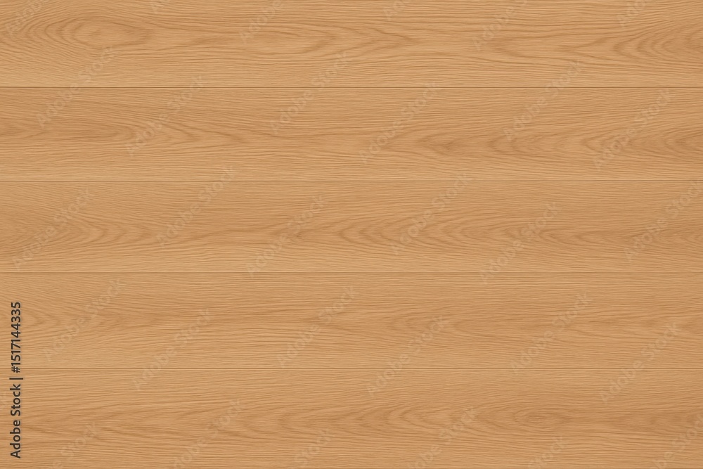 Fototapeta premium Seamless high-resolution texture of light brown oak laminate parquet flooring with a realistic wood grain pattern and no visible joints or seams.