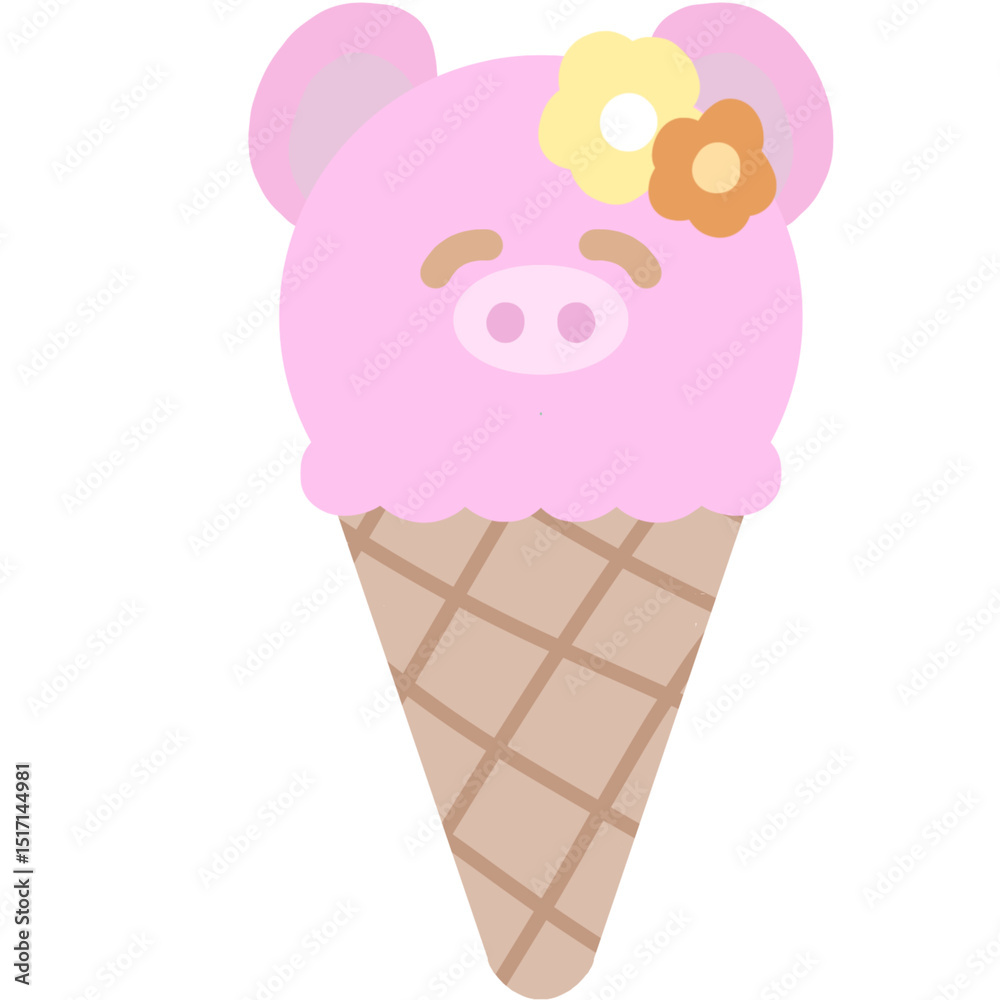 ice cream cone pig ice cream cone pig