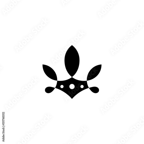 crown logo in flat vector design style