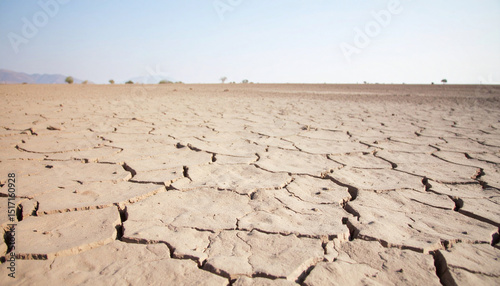 Cracked desert mud flats  background. Generated Image