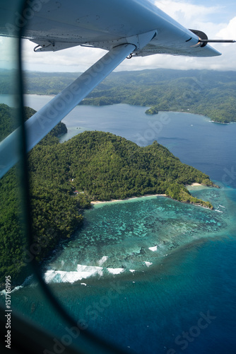 Wallpaper Mural Tropical Island Coastline Seen from Small Aircraft Torontodigital.ca